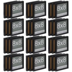 12 Pack: 3 Ct. (36 Total) Black 8" X 8" Display Cases, Fundamentals By Studio Décor®