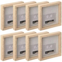 8 Pack: Blonde 9" X 9" Belmont Shadow Box By Studio Décor®