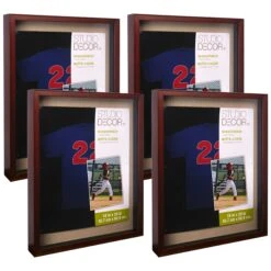 4 Pack: Walnut Shadow Box By Studio Décor®