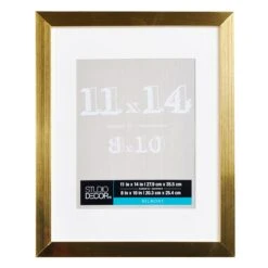 8 Pack: Gold Metallic Frame With Mat, Belmont By Studio Décor® -Optima Home Decor Store MP574043 1
