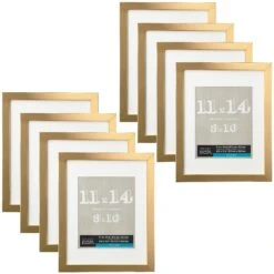 8 Pack: Gold Metallic Frame With Mat, Belmont By Studio Décor® -Optima Home Decor Store MP574043 40