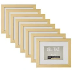 8 Pack: Gold Metallic Frame With Mat, Belmont By Studio Décor® -Optima Home Decor Store MP574231 40